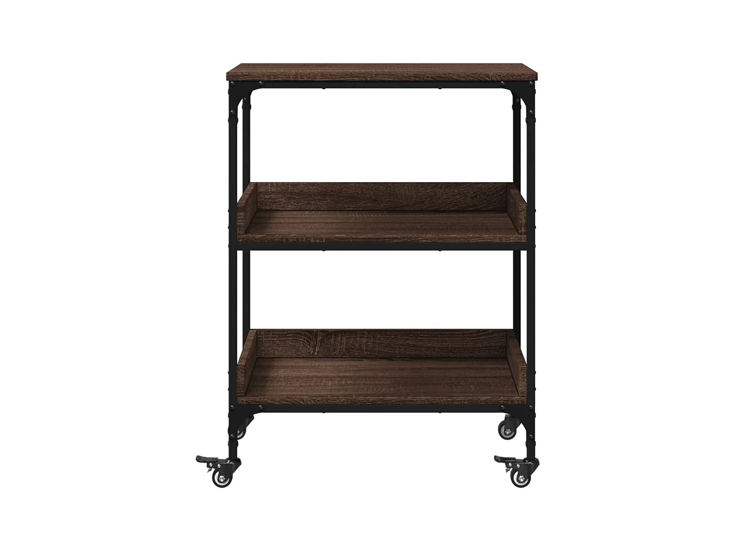 Chariot de cuisine chêne marron 60x41x80,5 bois d'ingénierie