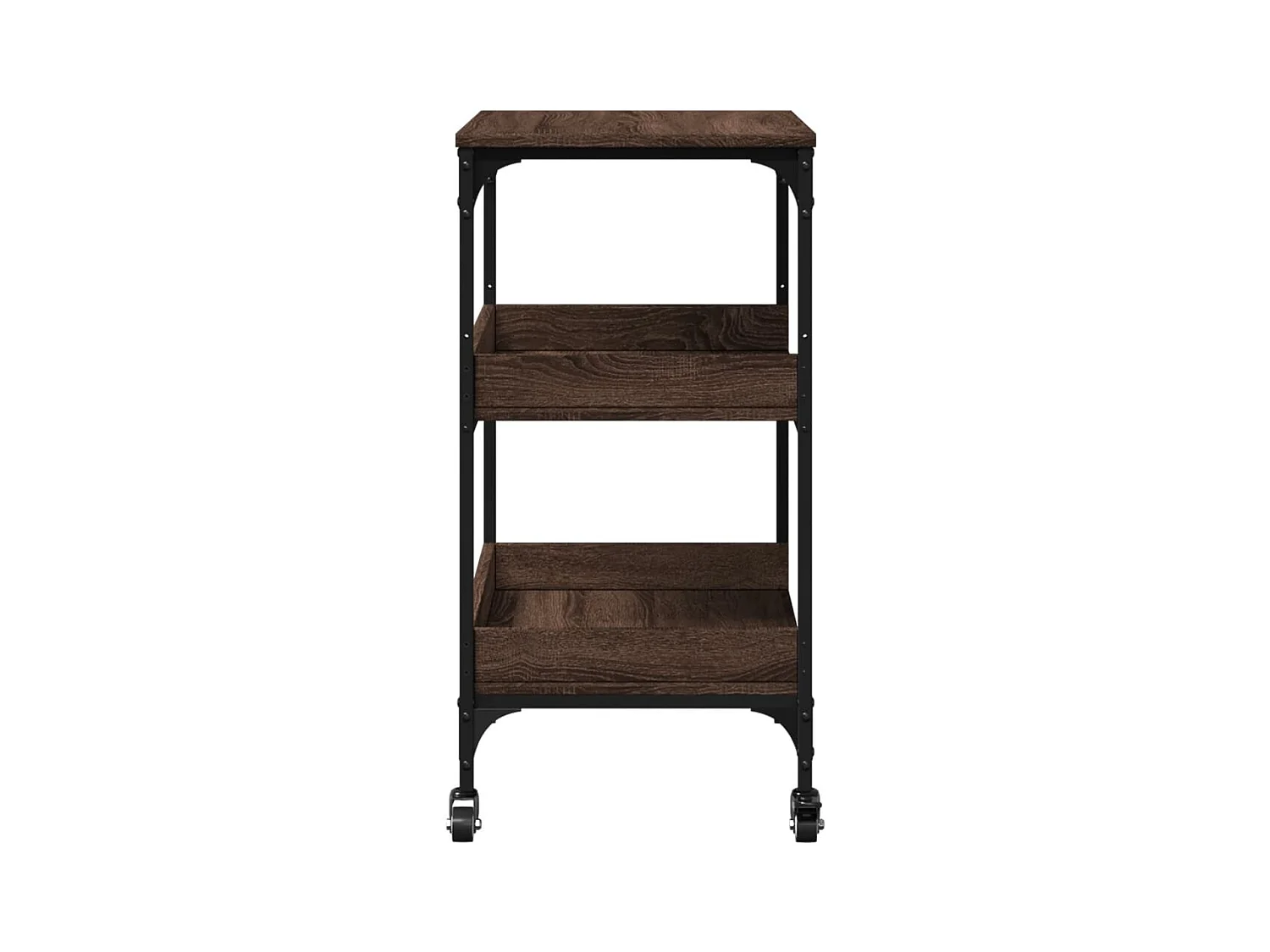 Chariot de cuisine chêne marron 60x41x80,5 bois d'ingénierie