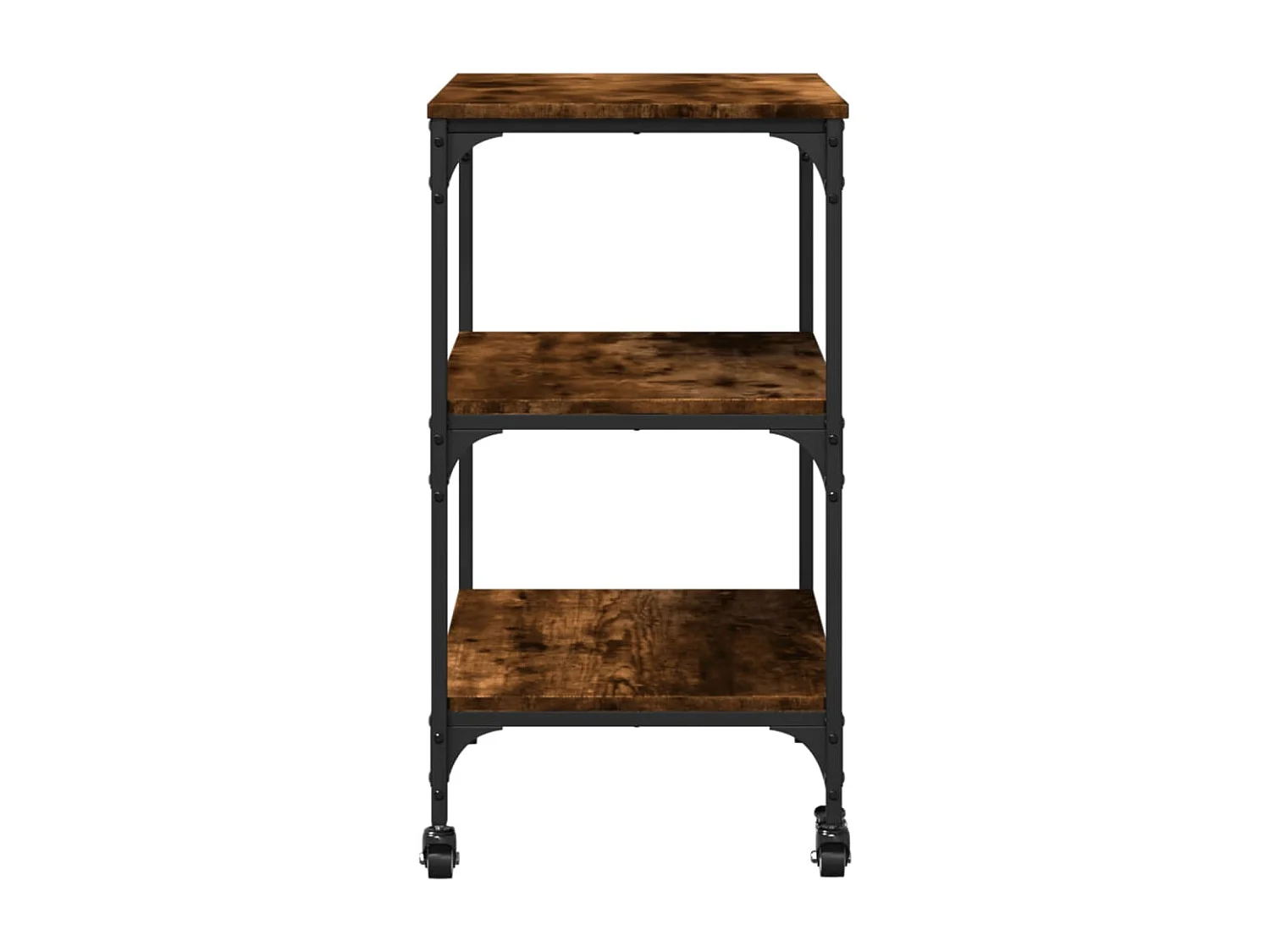 Chariot de cuisine chêne fumé 60x41x76 bois d'ingénierie