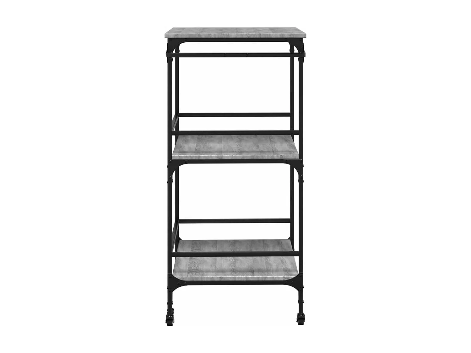 Chariot de cuisine sonoma gris 60,5x50x105 bois d'ingénierie