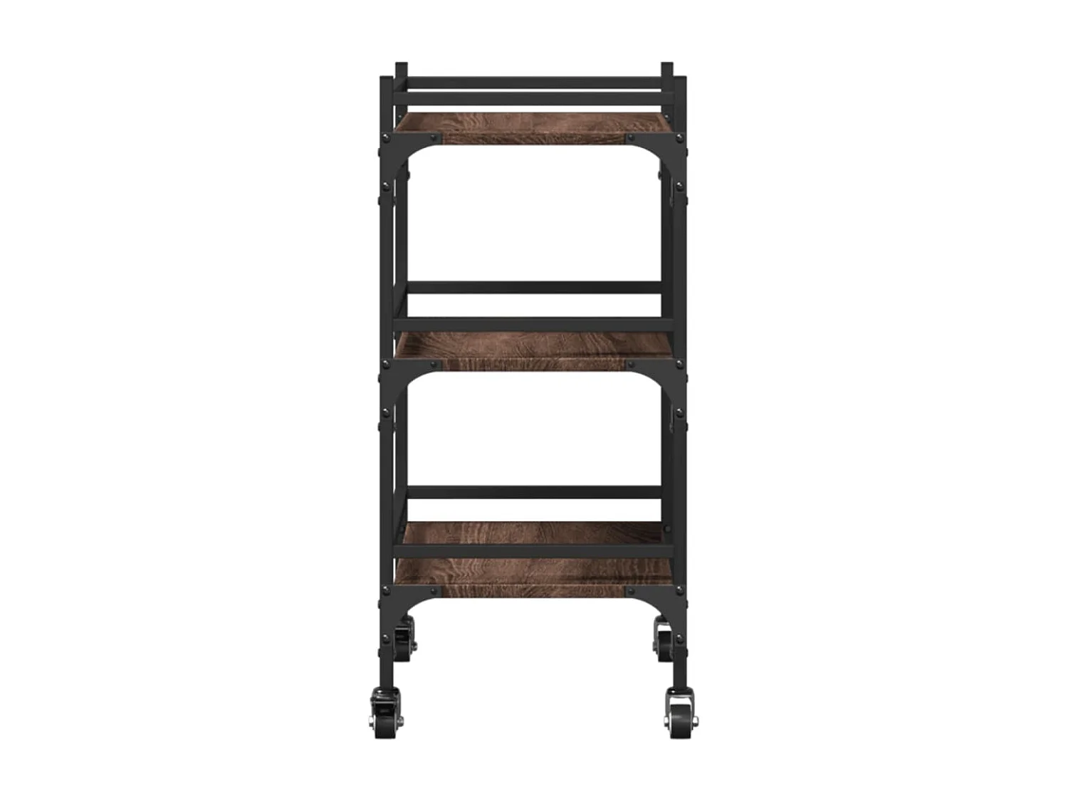 vidaXL Carrito de cocina madera ingeniería marrón roble 50x35x75,5 cm