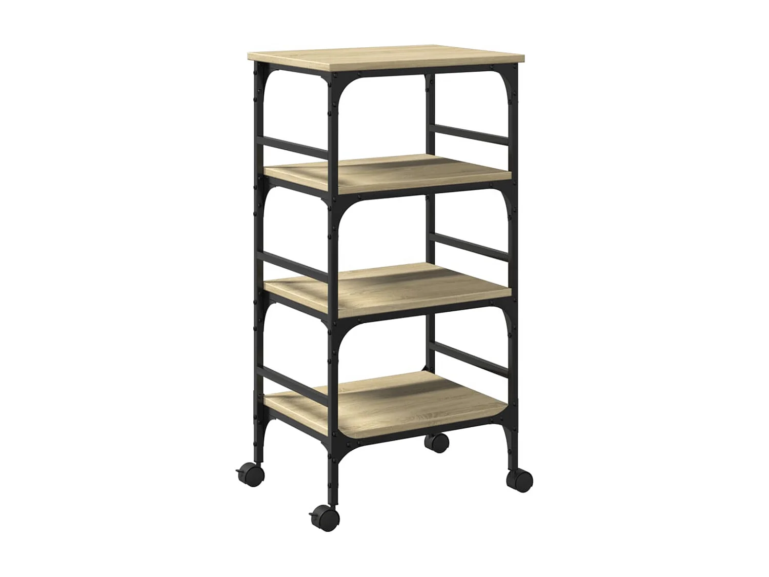 Chariot de cuisine chêne sonoma 45x35x89,5 bois d'ingénierie