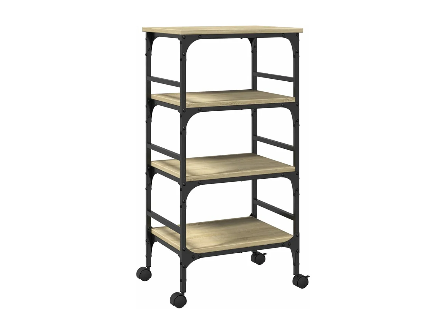 Chariot de cuisine chêne sonoma 45x35x89,5 bois d'ingénierie