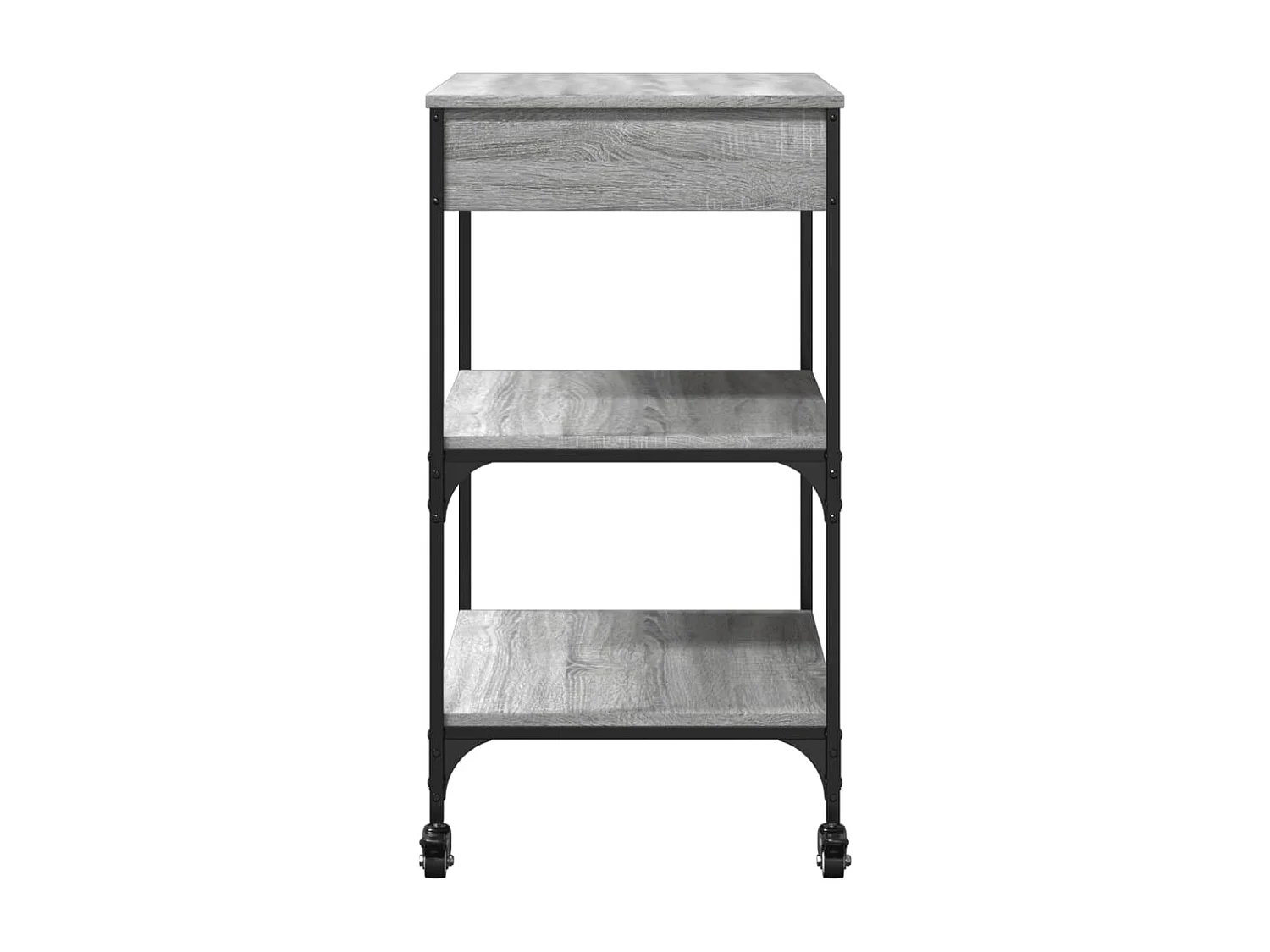 Chariot de cuisine sonoma gris 60x48x89,5 bois d'ingénierie