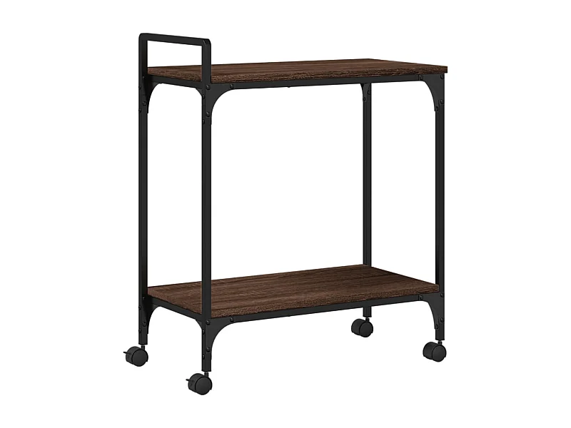 Chariot de cuisine chêne marron 60,5x31x72,5 bois ingénierie