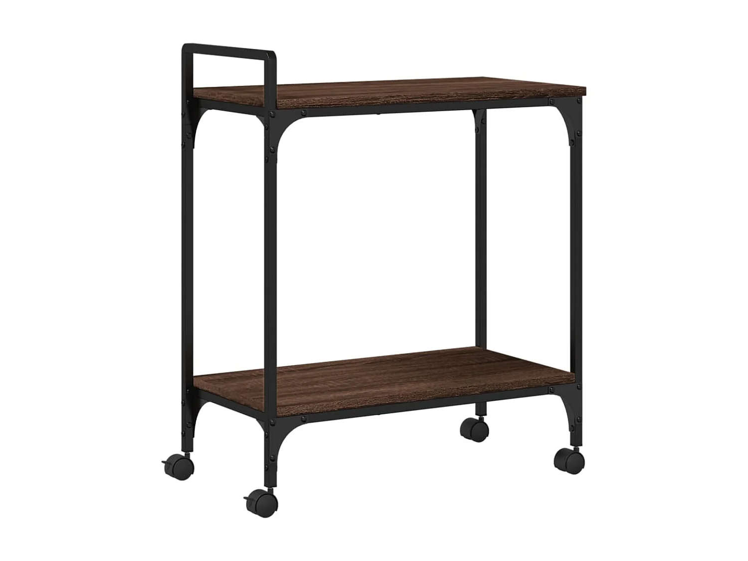 Chariot de cuisine chêne marron 60,5x31x72,5 bois ingénierie