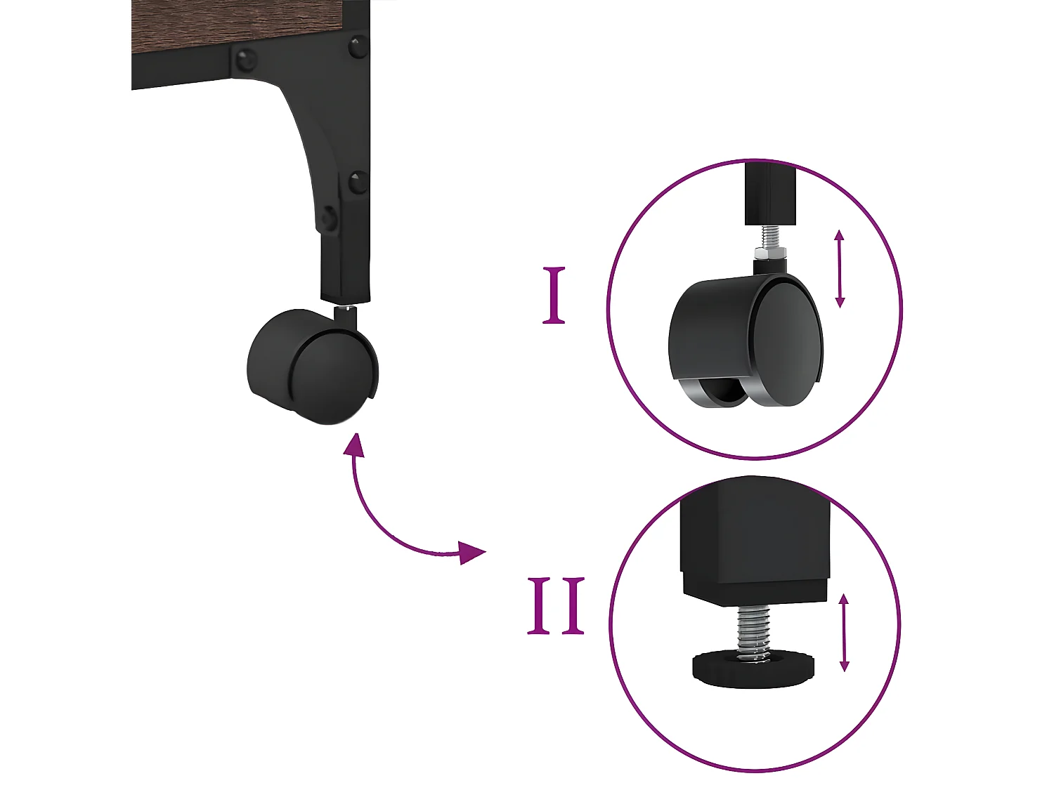 Chariot de cuisine chêne marron 60,5x31x72,5 bois ingénierie