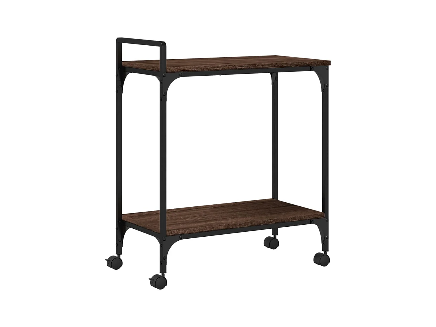 Keukentrolley 60,5x31x72,5 cm bewerkt hout bruin eikenkleurig