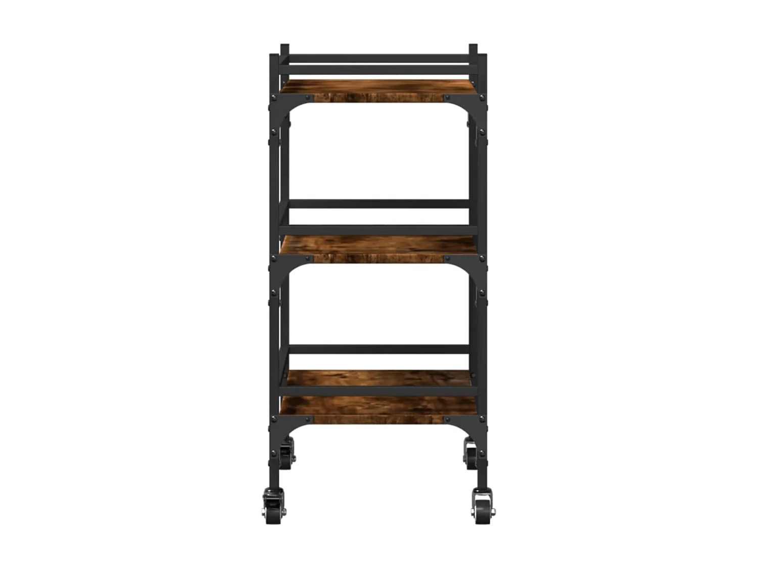 Chariot de cuisine chêne fumé 50x35x75,5 bois d'ingénierie