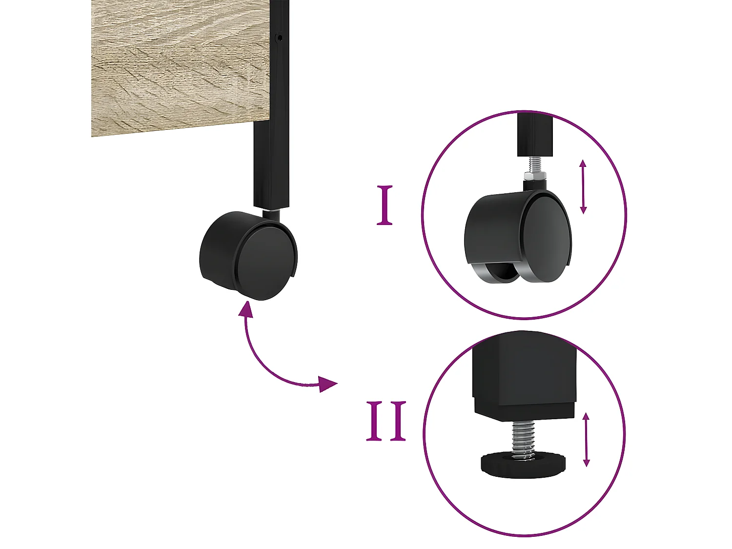 Chariot de cuisine chêne sonoma 50x30x70 bois d'ingénierie