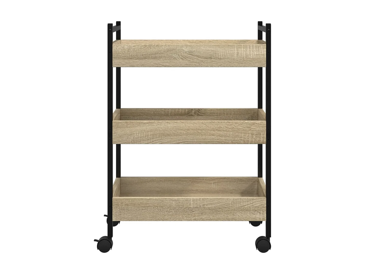 Chariot de cuisine chêne sonoma 50x30x70 bois d'ingénierie