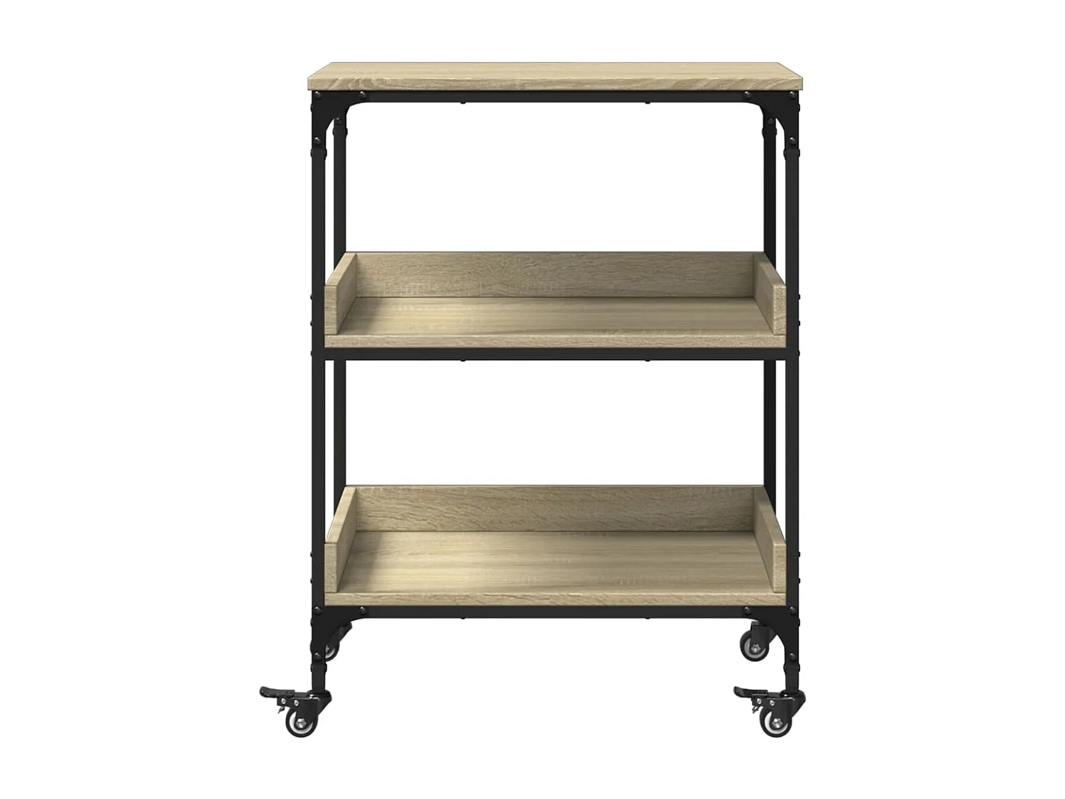 Chariot de cuisine chêne sonoma 60x41x80,5 bois d'ingénierie