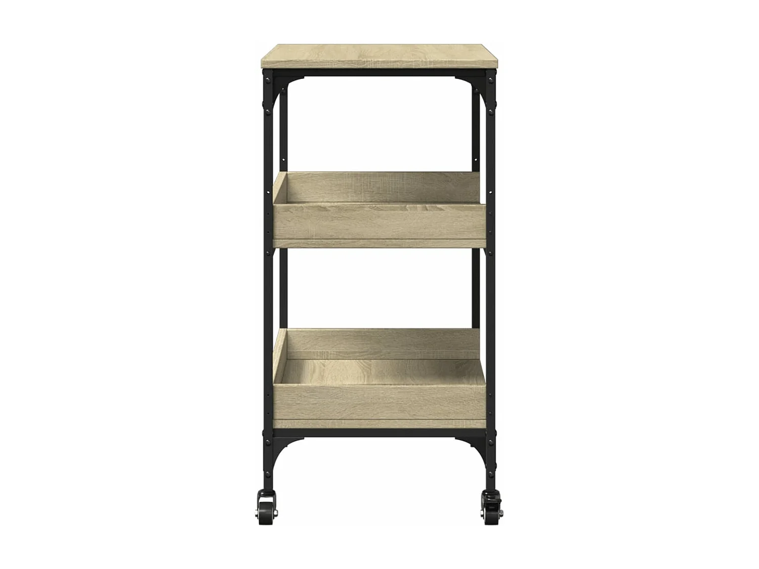 Chariot de cuisine chêne sonoma 60x41x80,5 bois d'ingénierie