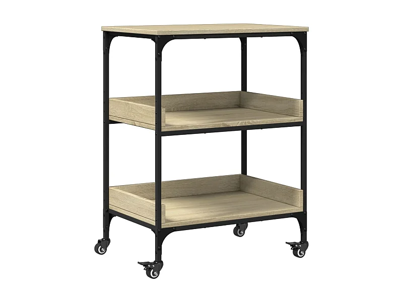 Chariot de cuisine chêne sonoma 60x41x80,5 bois d'ingénierie