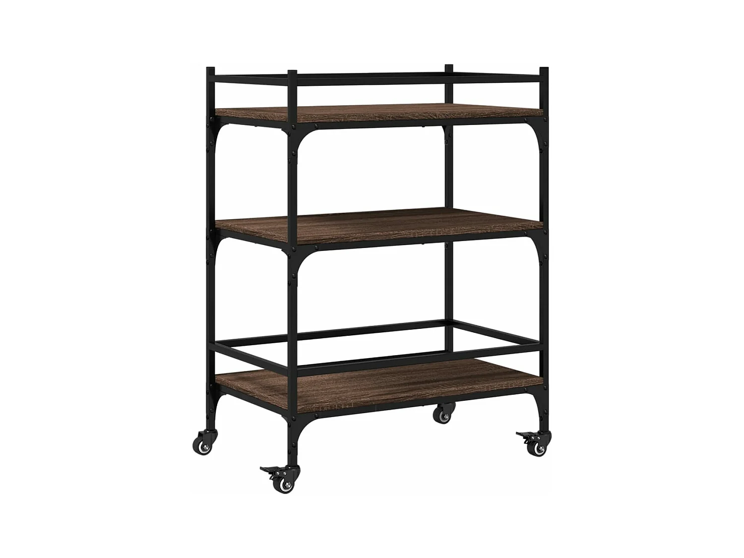 Chariot de cuisine chêne marron 65x40x86,5 bois d'ingénierie