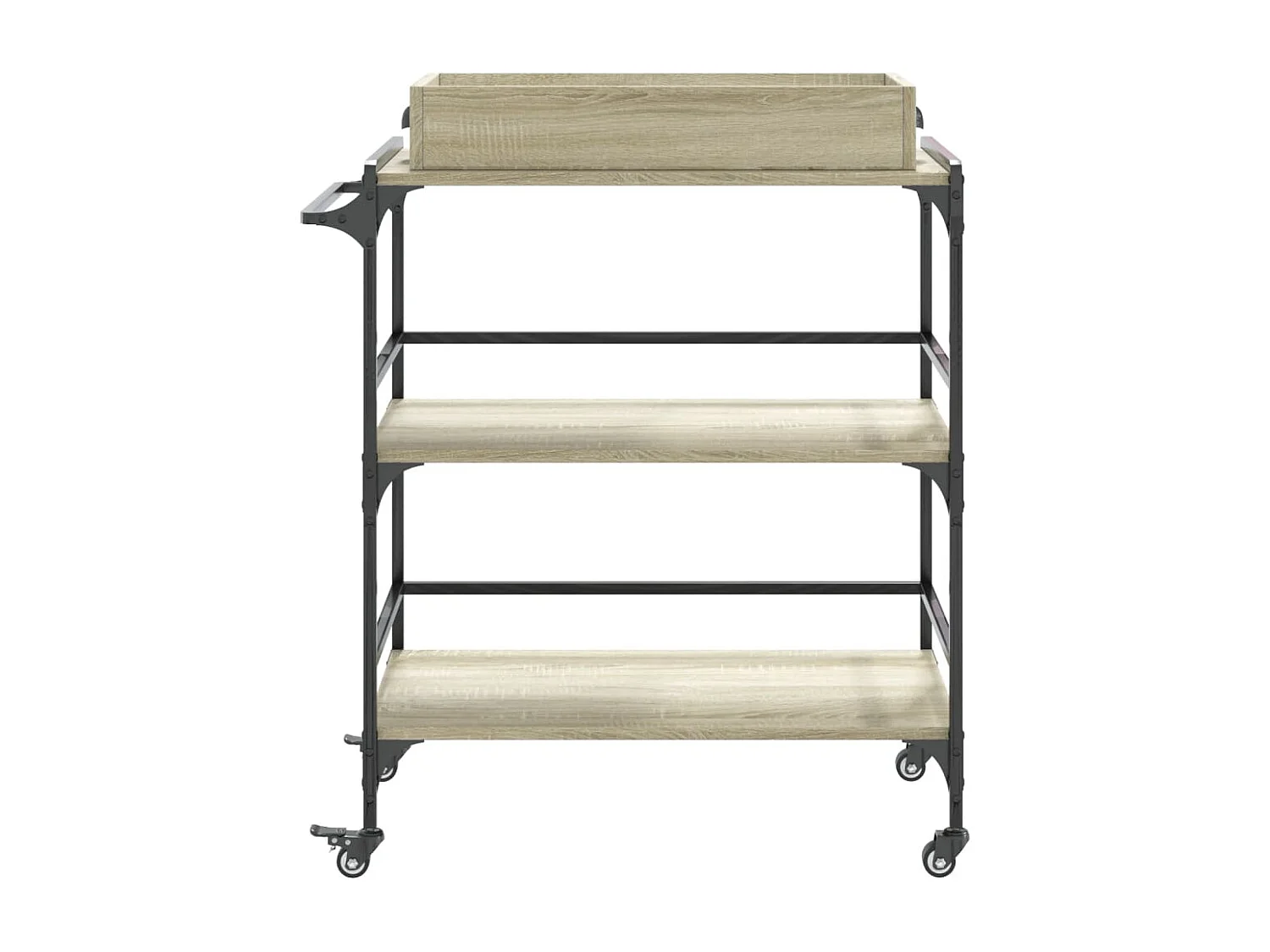 Chariot de cuisine chêne sonoma 81,5x41x92,5 bois ingénierie