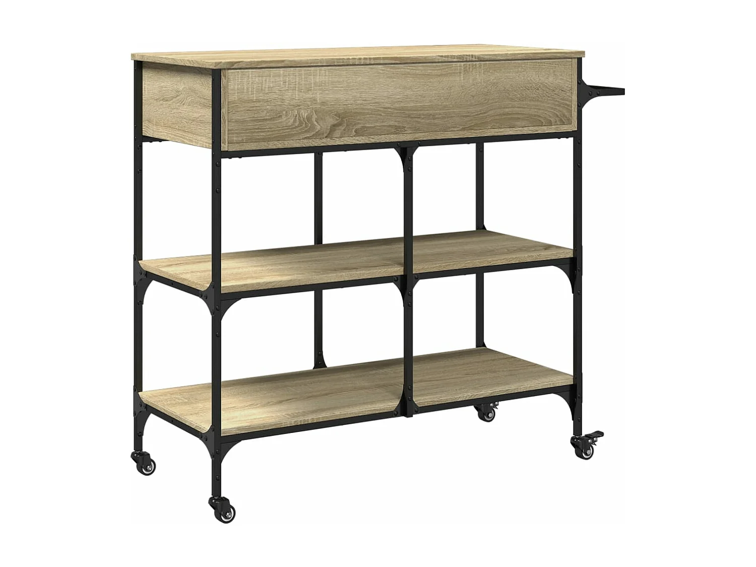 Chariot de cuisine chêne sonoma 105x42x95 bois d'ingénierie