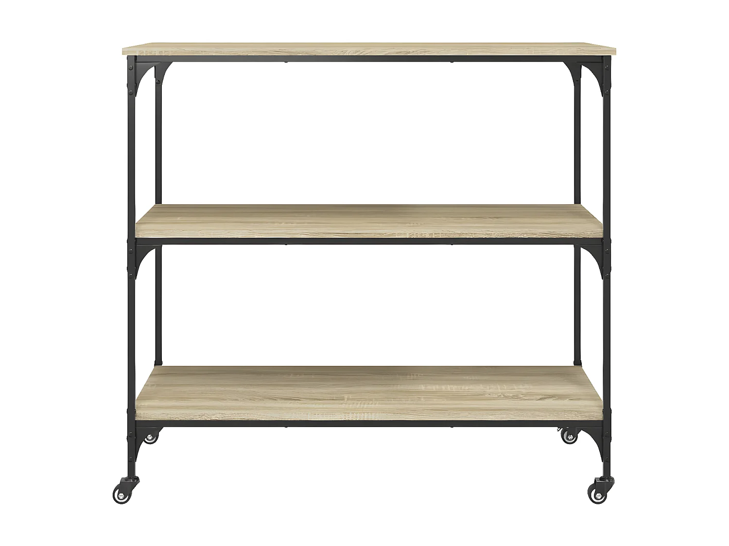 Chariot de cuisine chêne sonoma 102x50x95 bois d'ingénierie