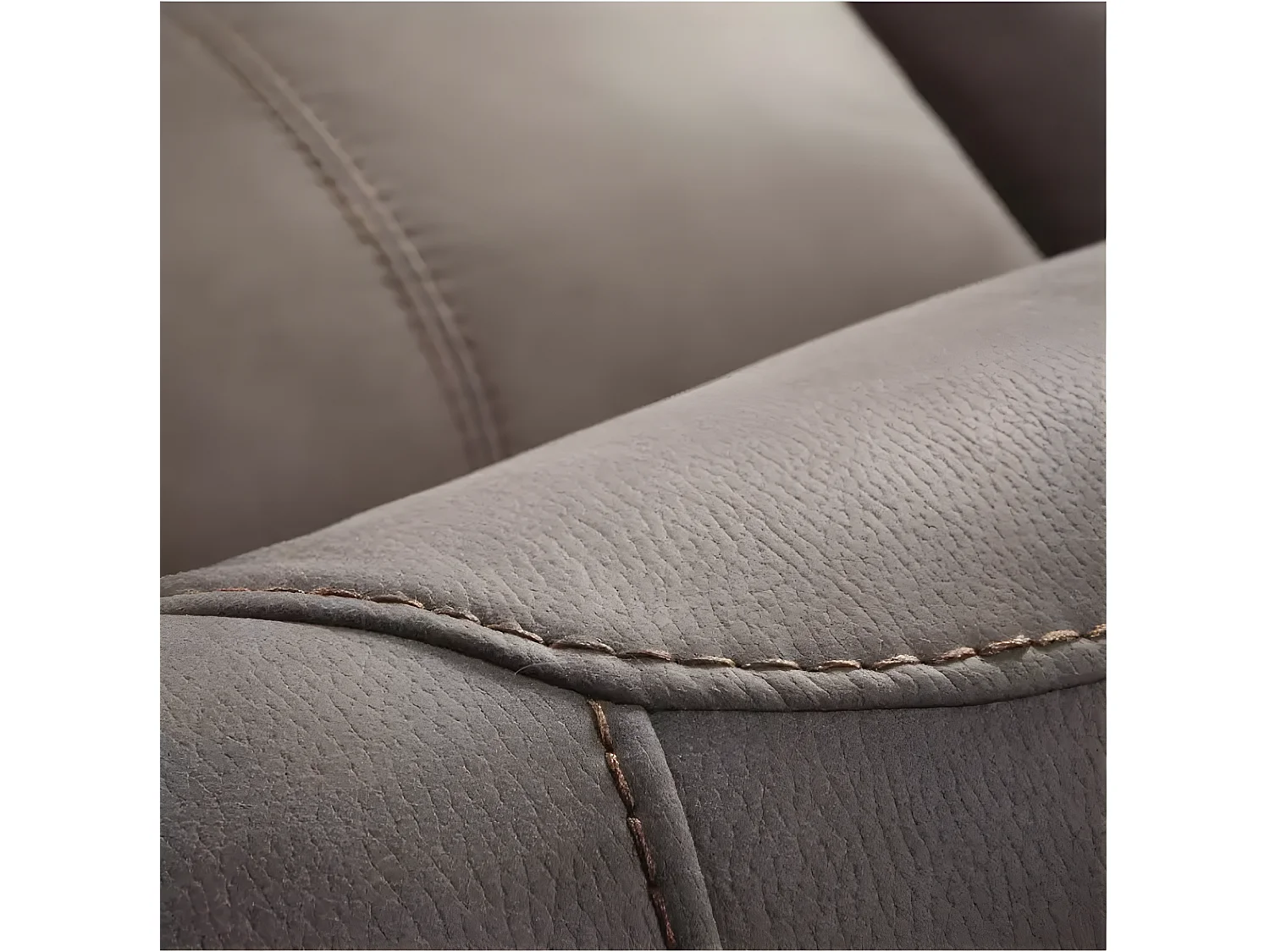 Canapé de relaxation électrique en microfibre Ducka-Couleur Beige-Système Fixe - sans relax-2 places