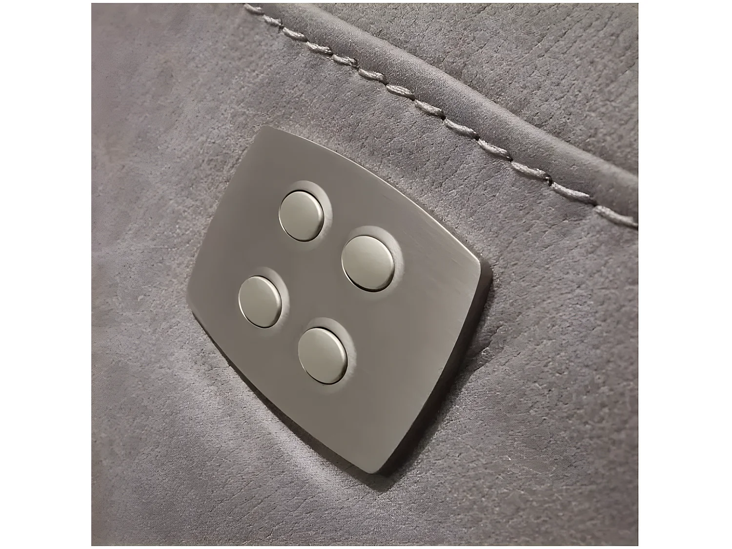 Canapé de relaxation électrique en microfibre Ducka-Couleur Beige-Système Fixe - sans relax-2 places