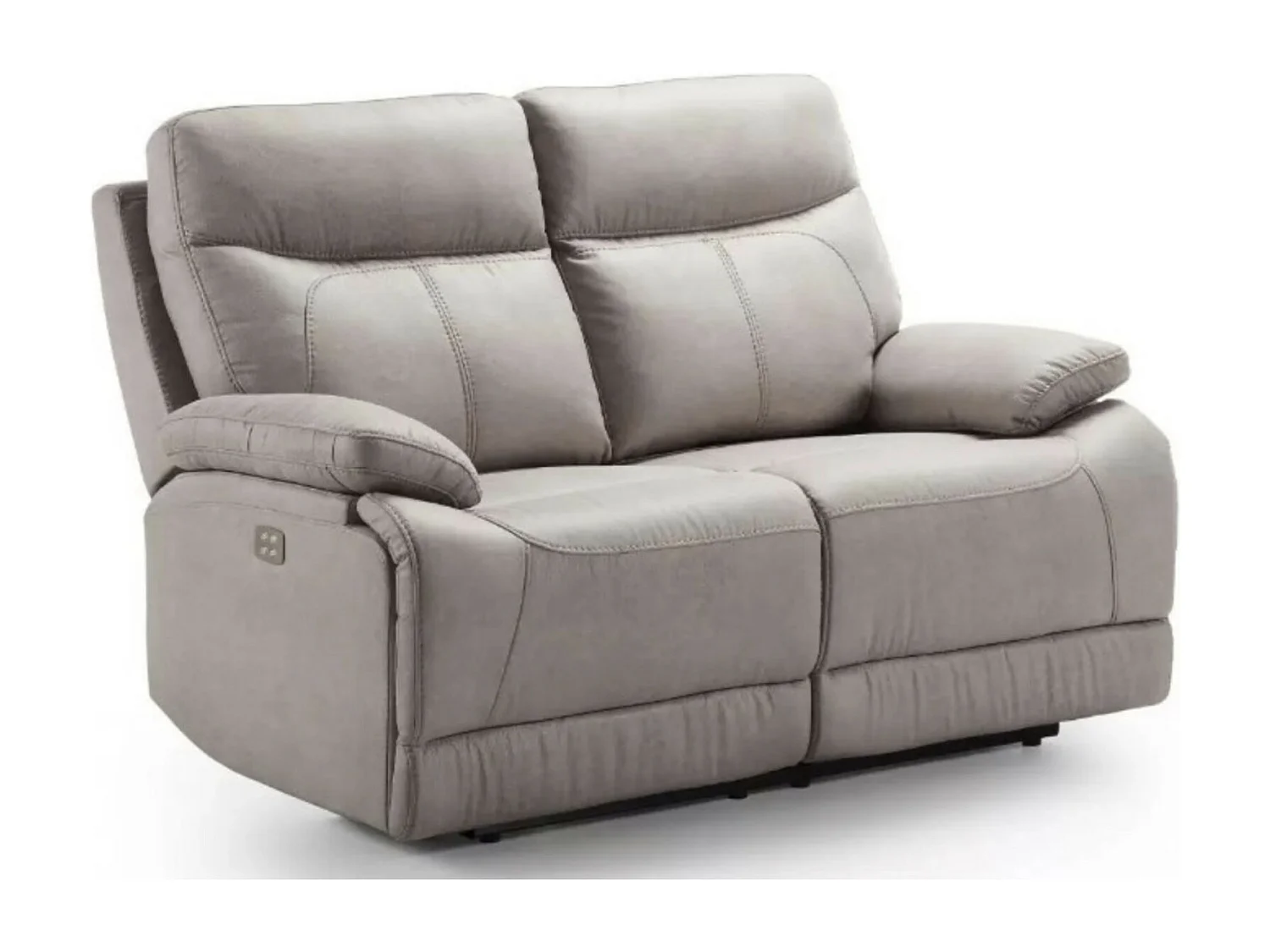 Canapé en microfibre Ducka-Beige-Système Fixe - sans relax-2 places