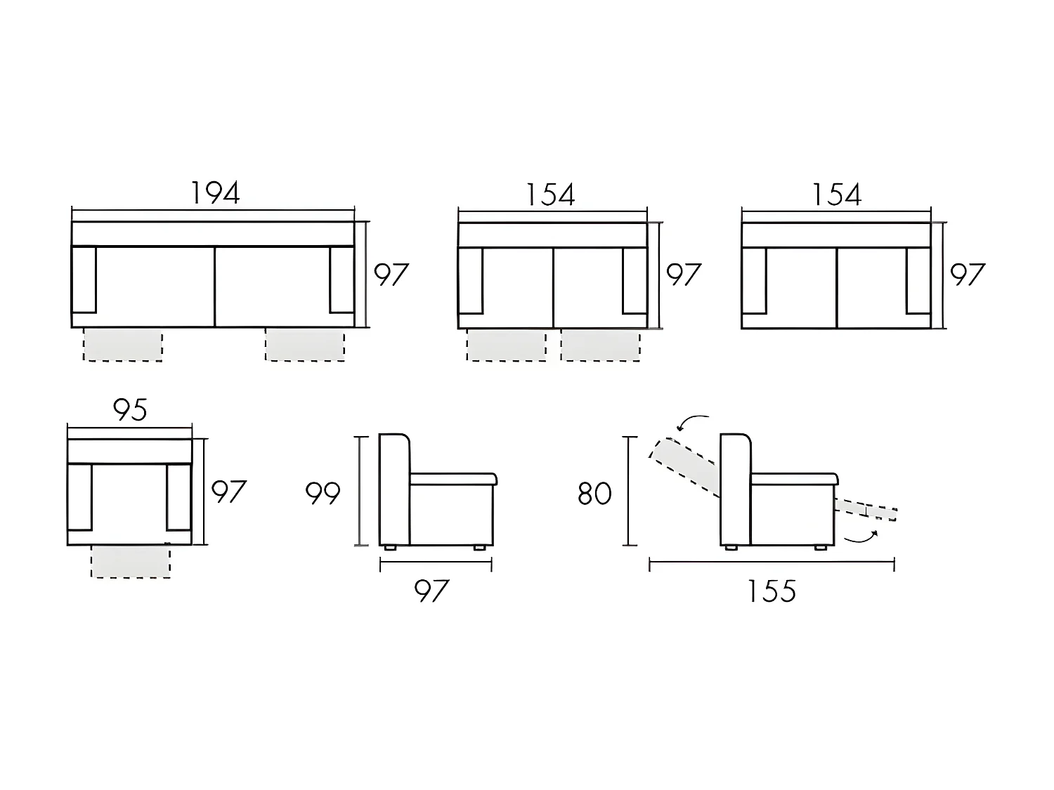 Canapé en microfibre Ducka-Beige-Système Fixe - sans relax-2 places
