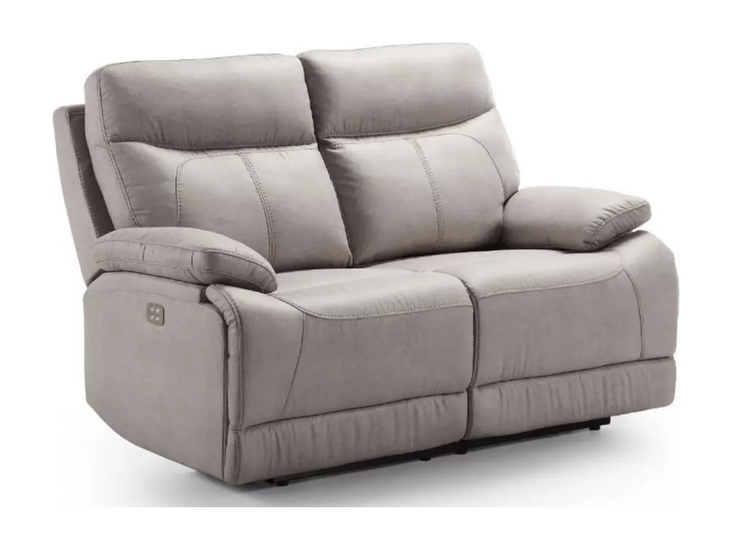 Canapé en microfibre Ducka-Marron-Système Electrique-2 places