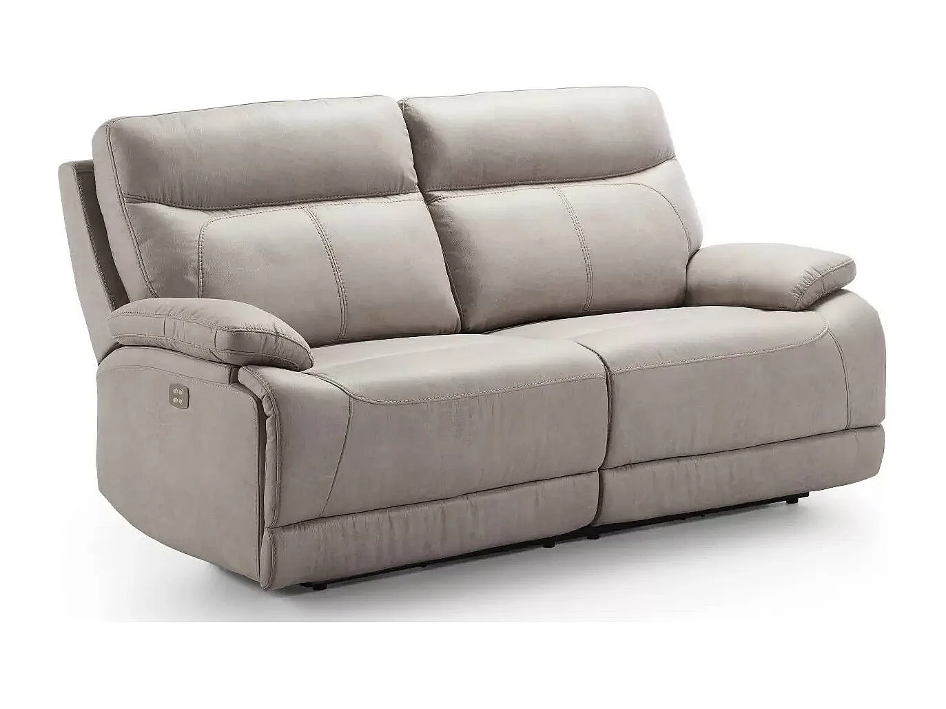 Canapé en microfibre Ducka-Beige-Système Electrique-2 places