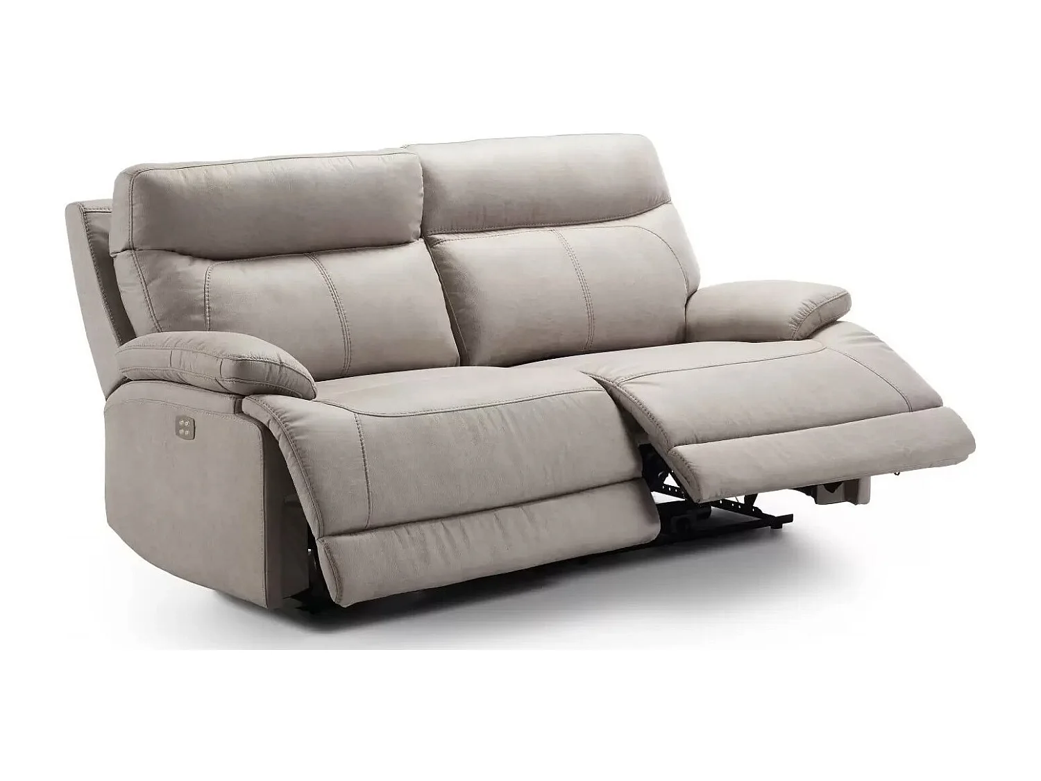 Canapé en microfibre Ducka-Beige-Système Electrique-2 places