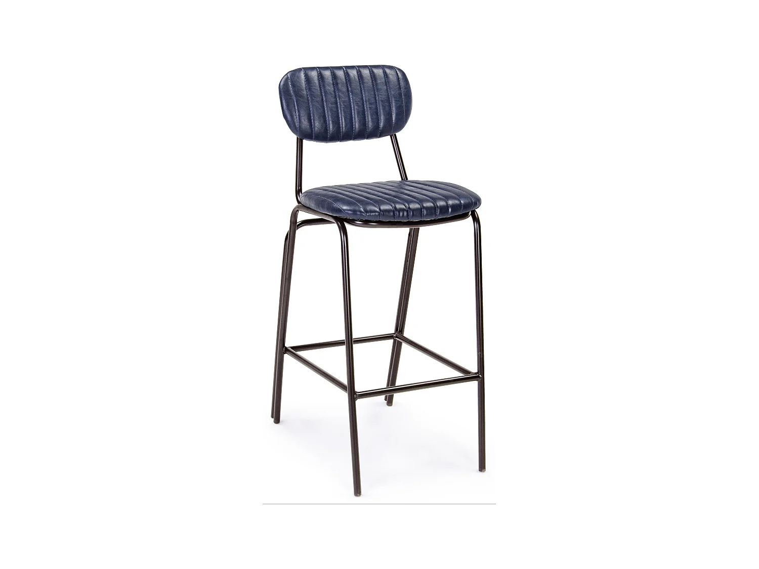 Tabouret de bar acier bleu Debbie hauteur d'assise 74cm