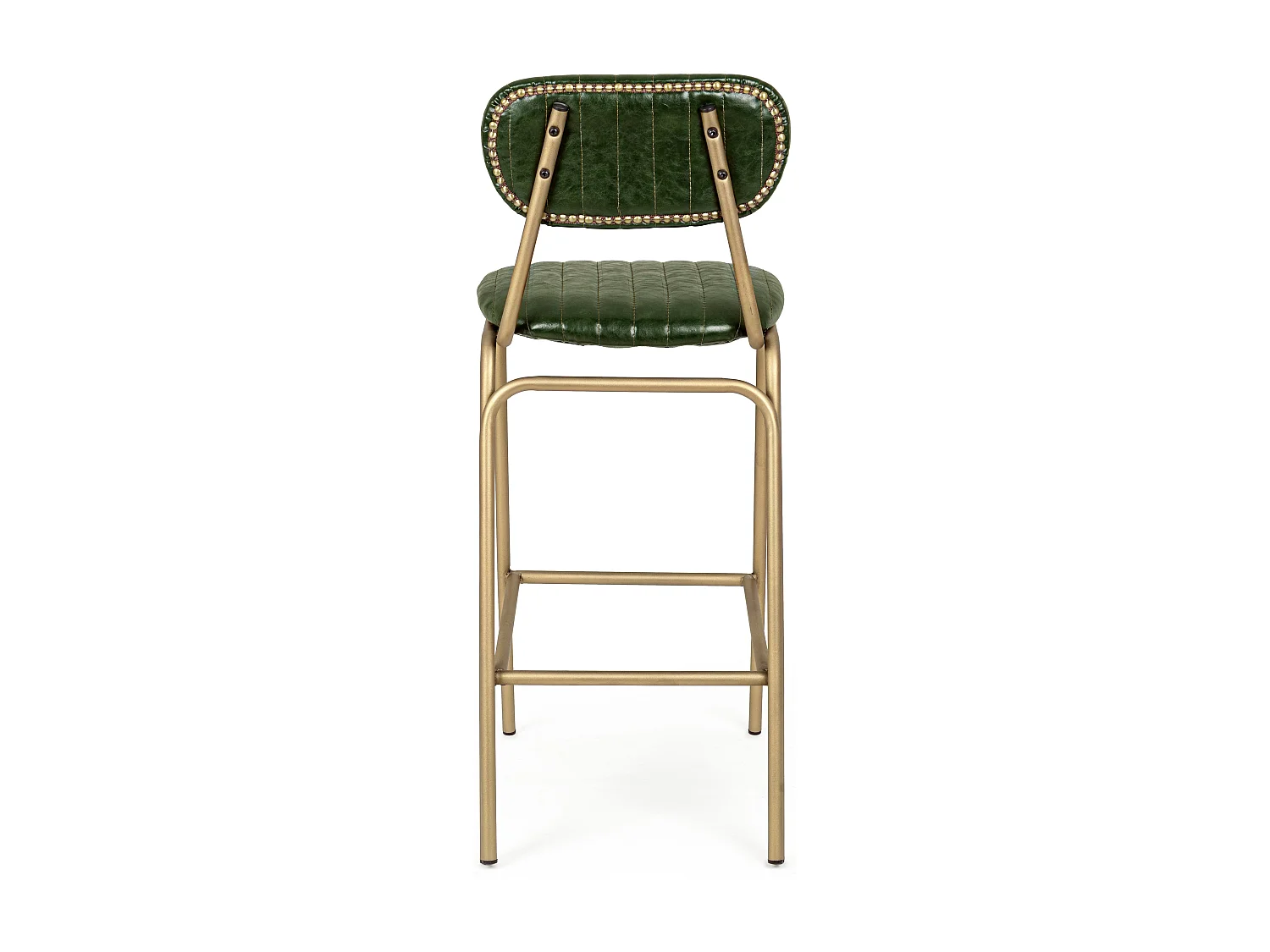 Chaise de bar acier vert et doré Addy hauteur d'assise 73cm