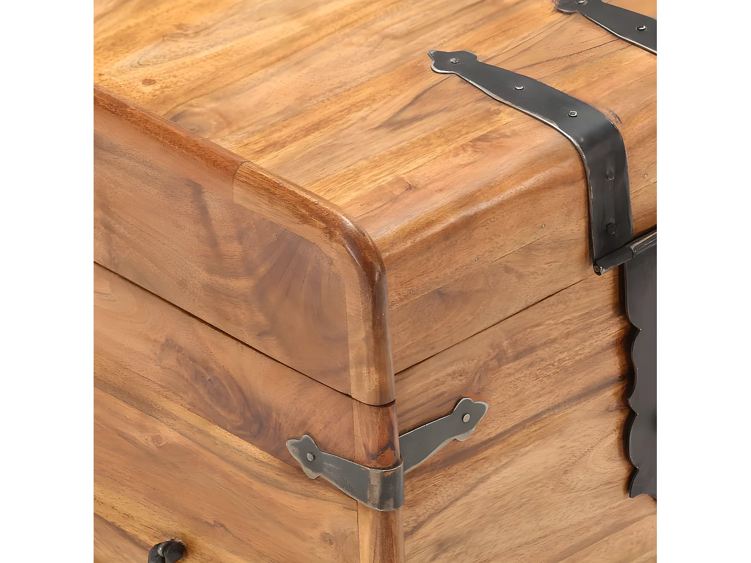 Coffre 40x40x40 Bois d'acacia solide 5