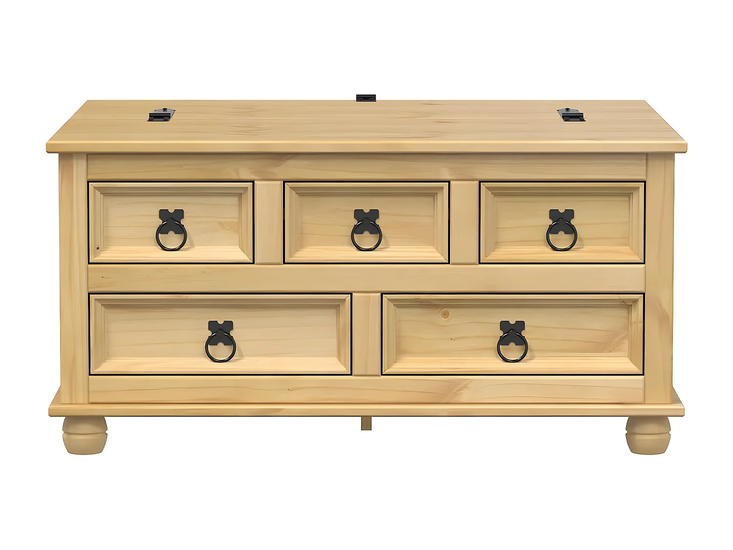 Boîte de rangement Corona 90x78x45 bois de pin massif