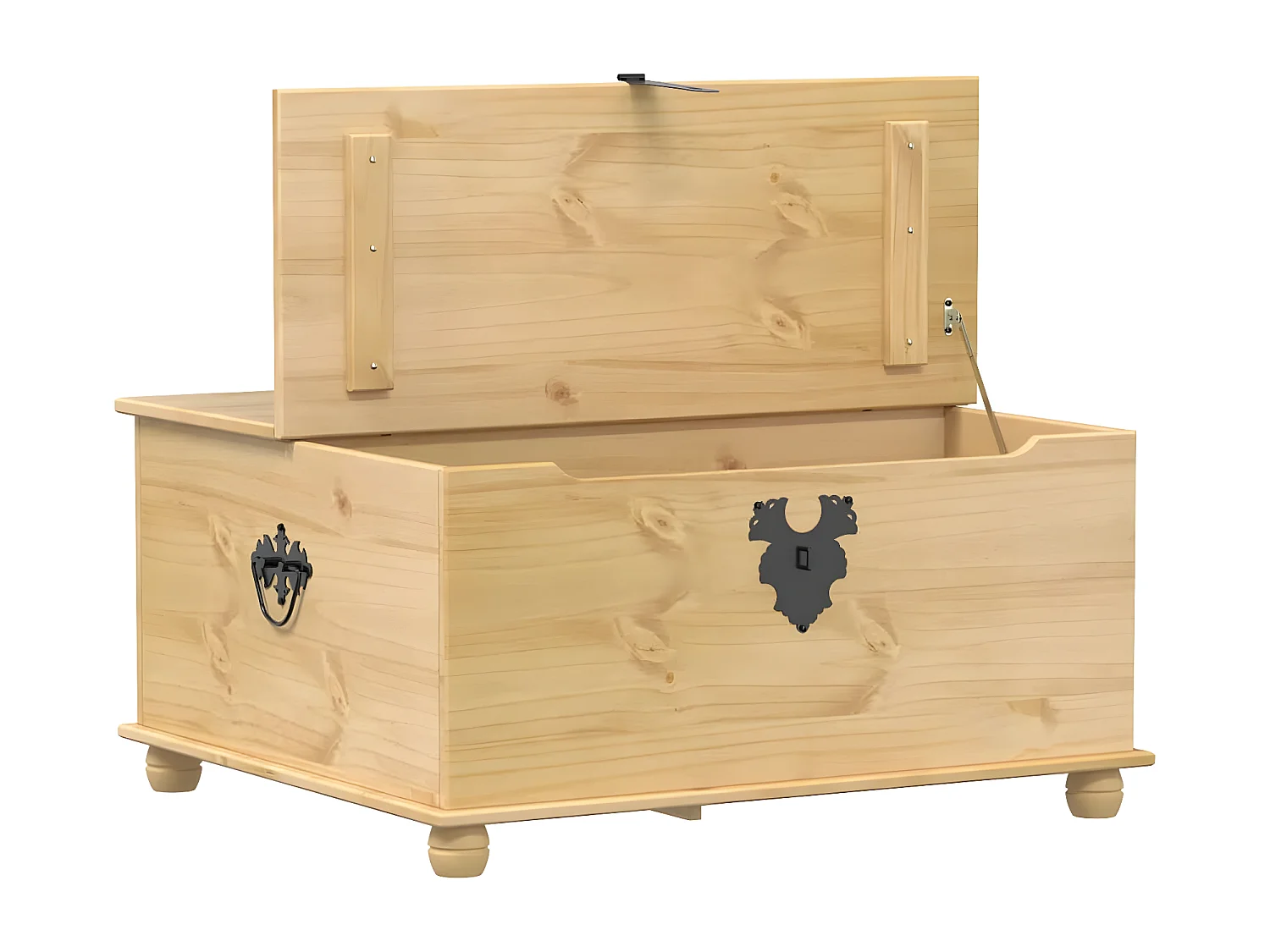 Boîte de rangement Corona 90x78x45 bois de pin massif