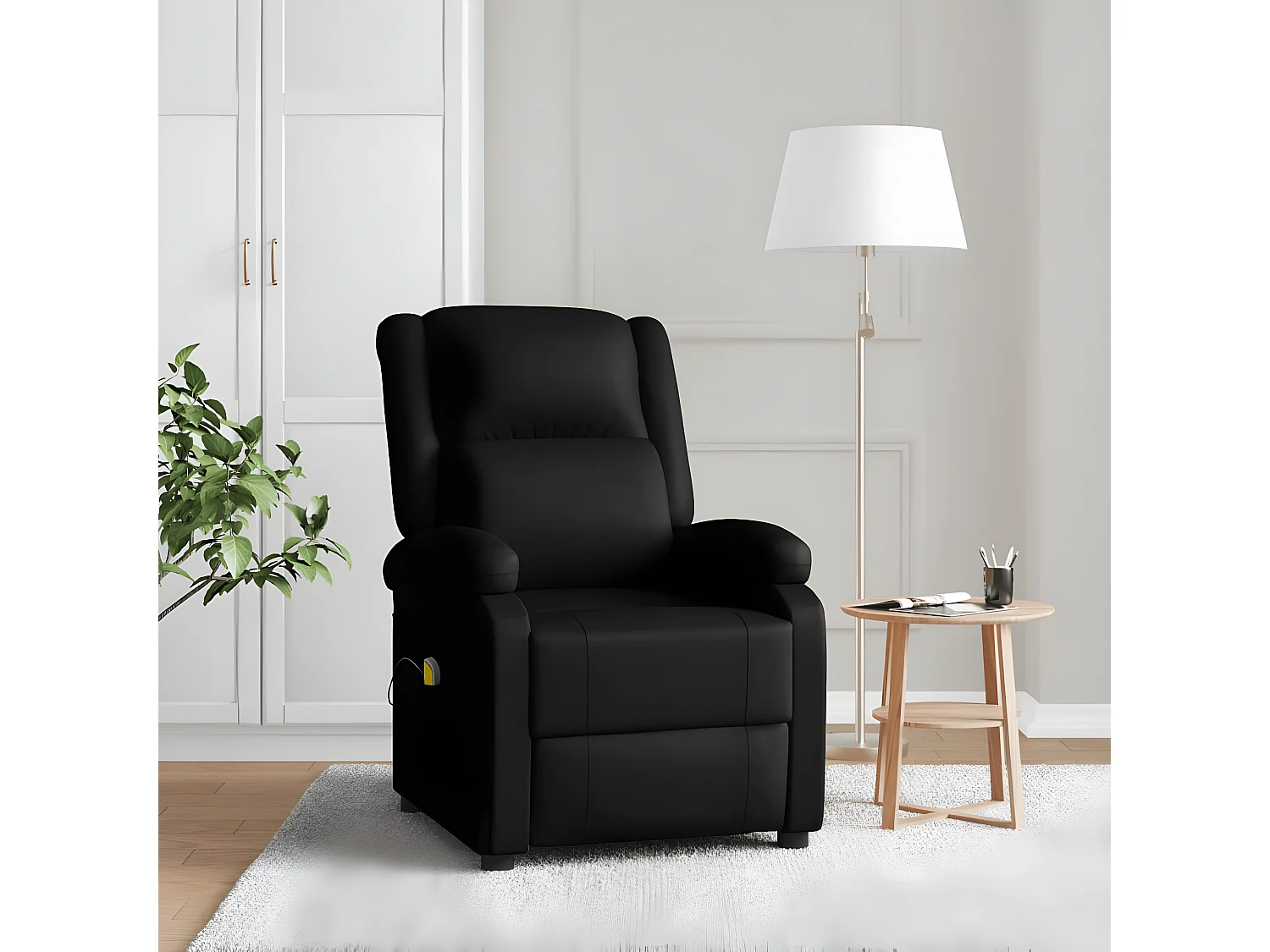 Fauteuil de massage Noir Similicuir