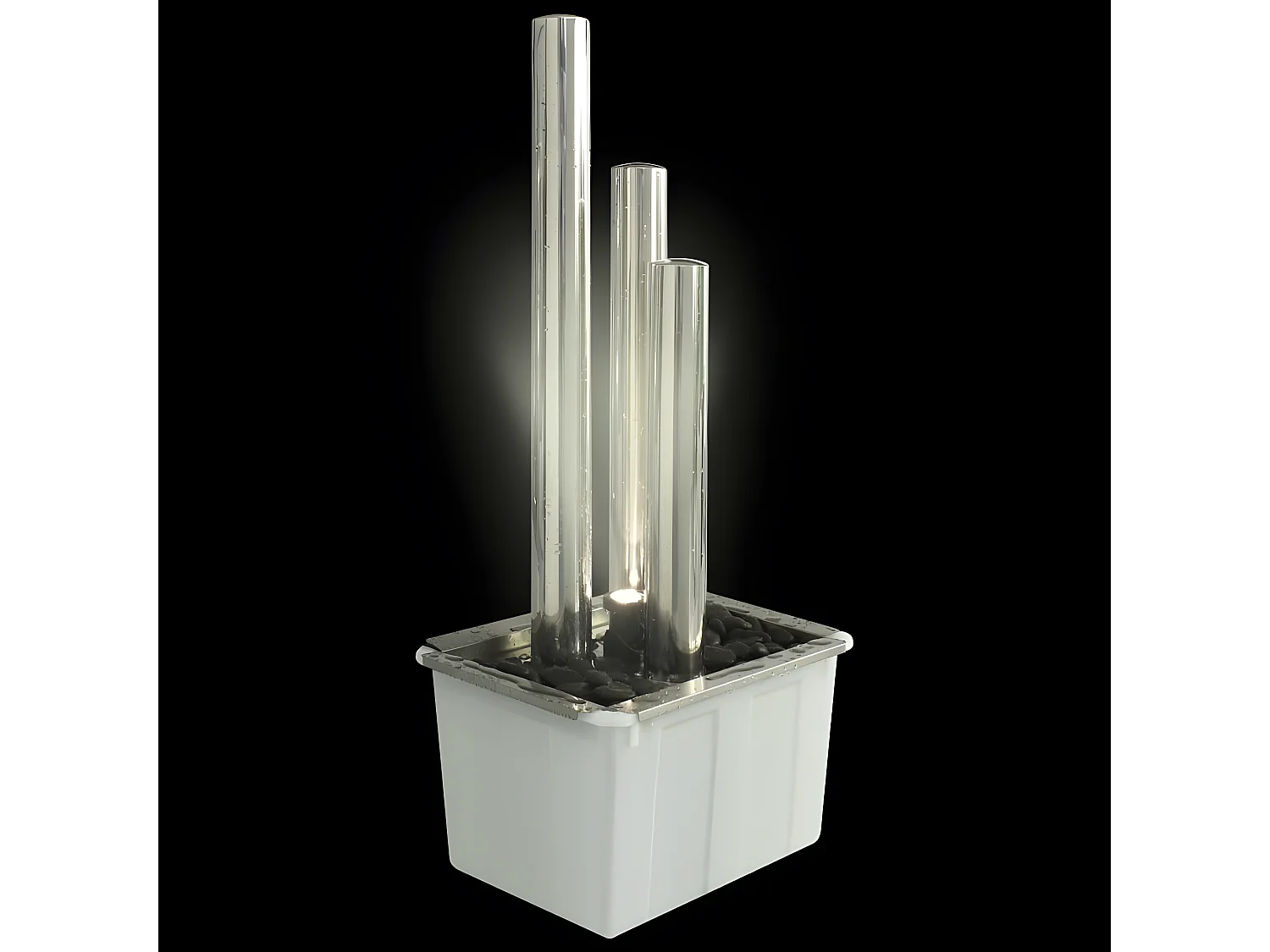 Fontaine de jardin Argenté 48x34x88 Acier inoxydable