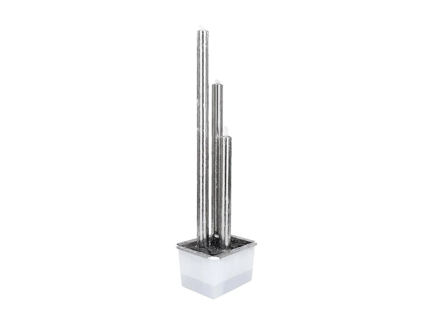 Fontaine de jardin Argenté 48x34x153 Acier inoxydable