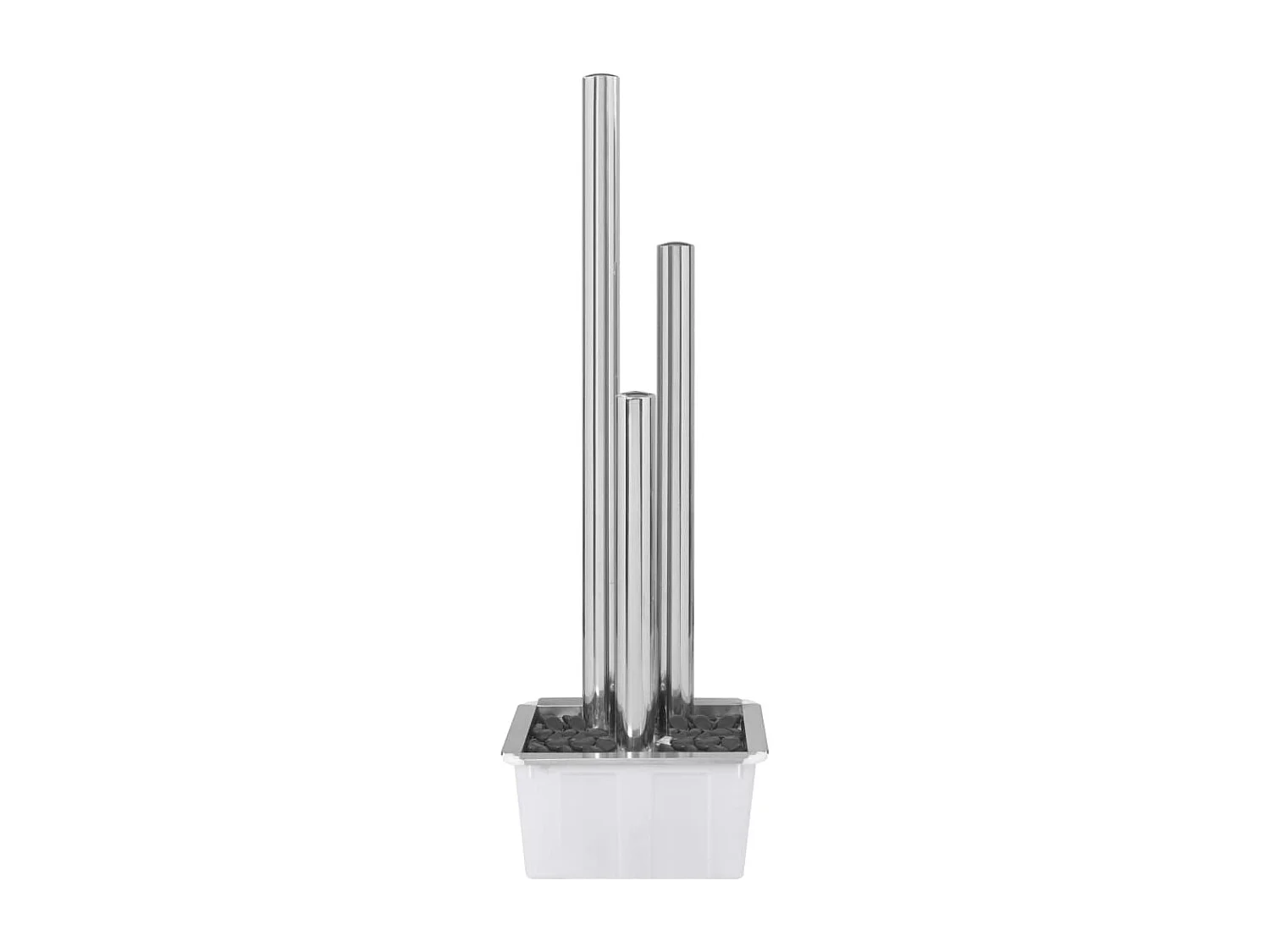 Fontaine de jardin Argenté 48x34x153 Acier inoxydable