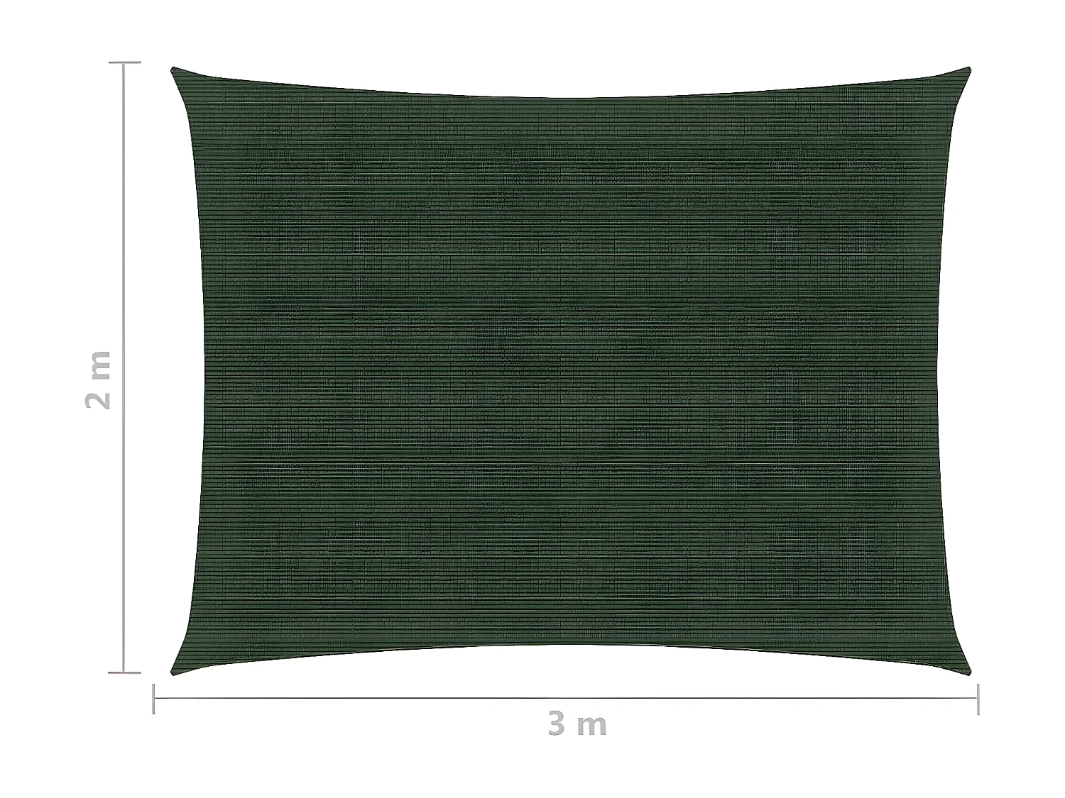 Voile d'ombrage 160 g-m² Vert foncé 2x3 m PEHD