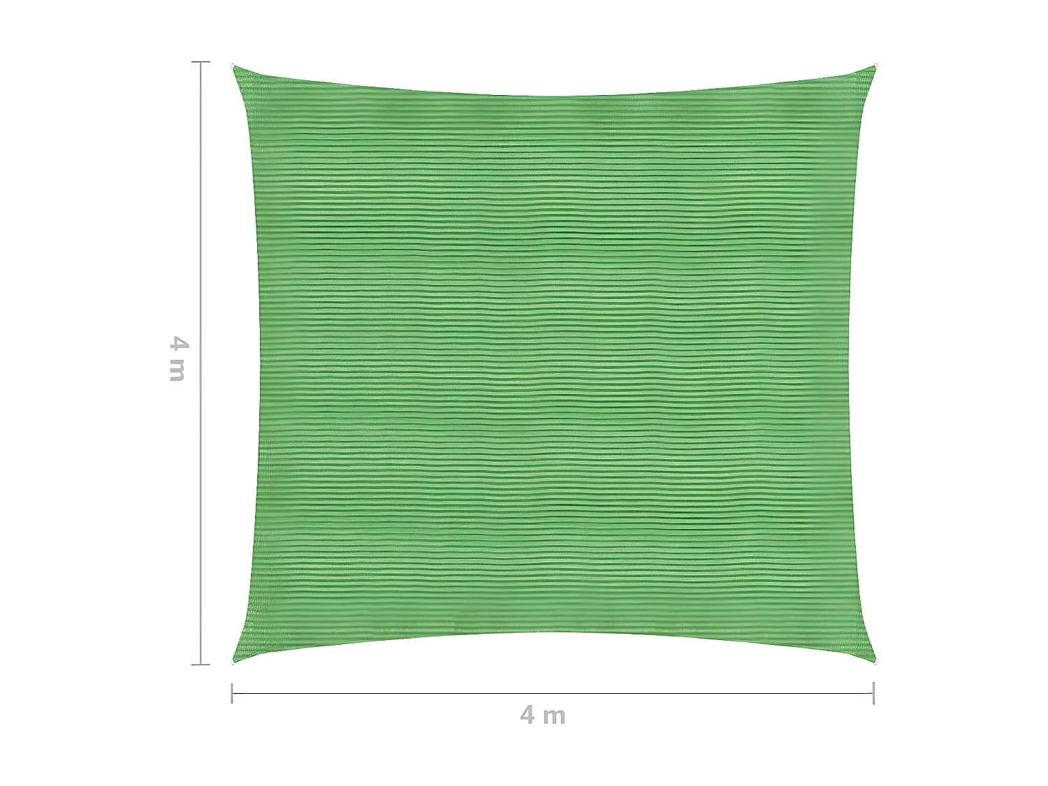 Voile d'ombrage 160 g-m² Vert clair 4x4 m PEHD