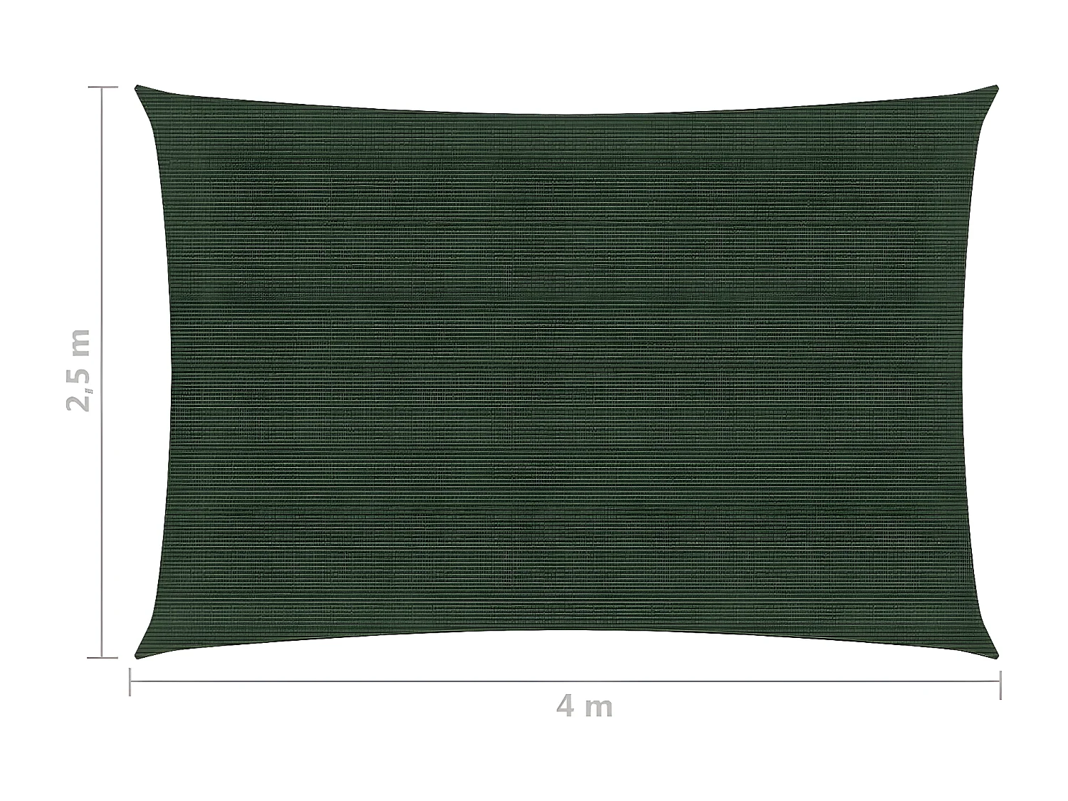 Voile d'ombrage 160 g-m² Vert foncé 2,5x4 m PEHD