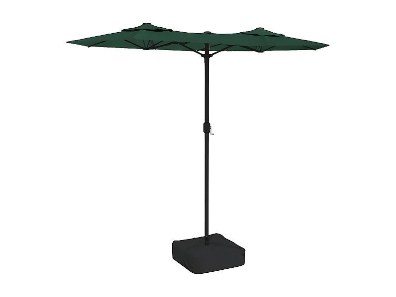 Parasol à double tête avec LED vert 316x240