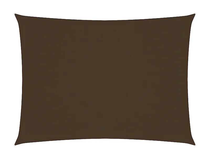 Voile de parasol Tissu Oxford rectangulaire 4x5 m Marron