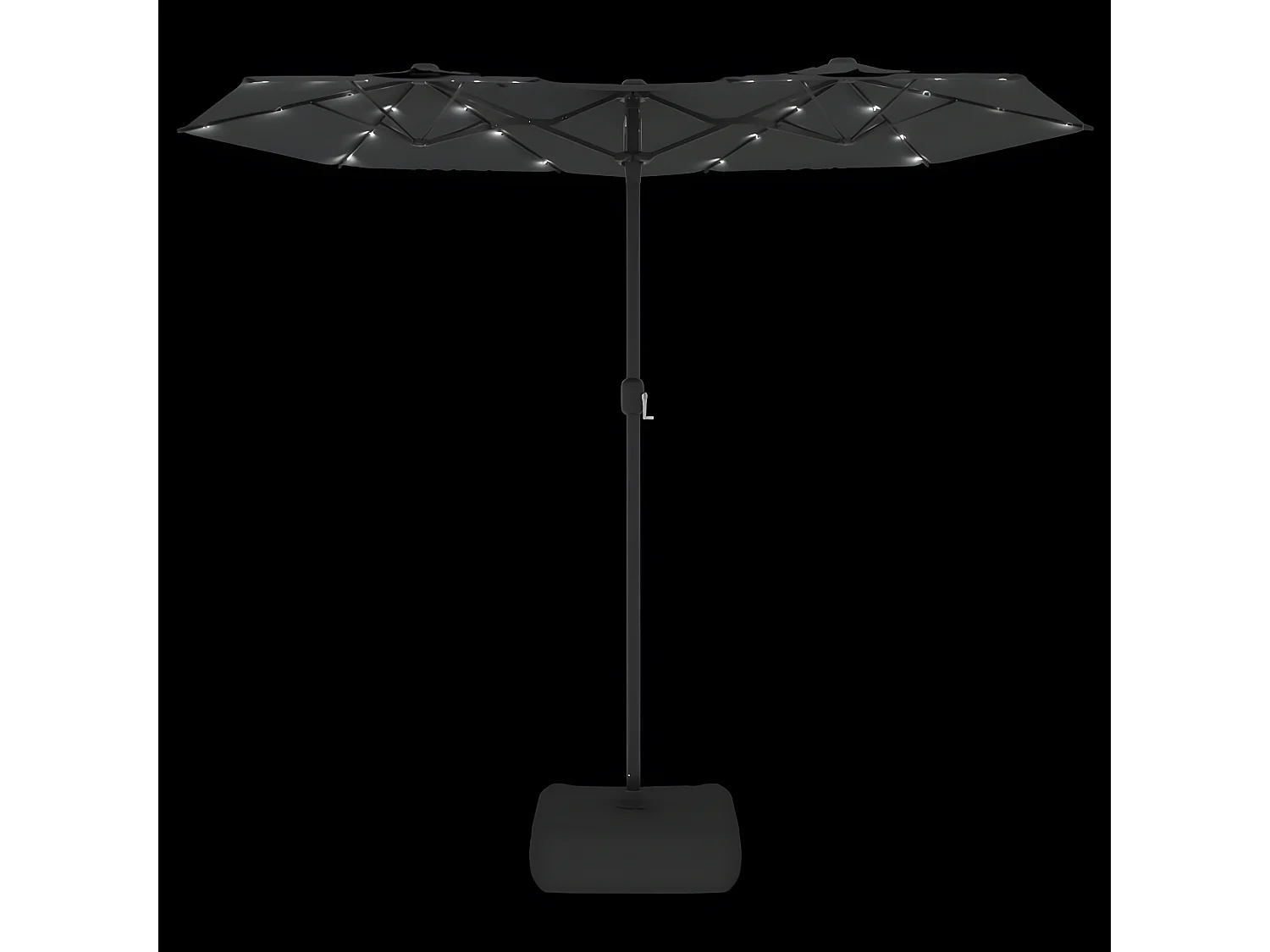 Parasol à double tête avec LED anthracite 316x240
