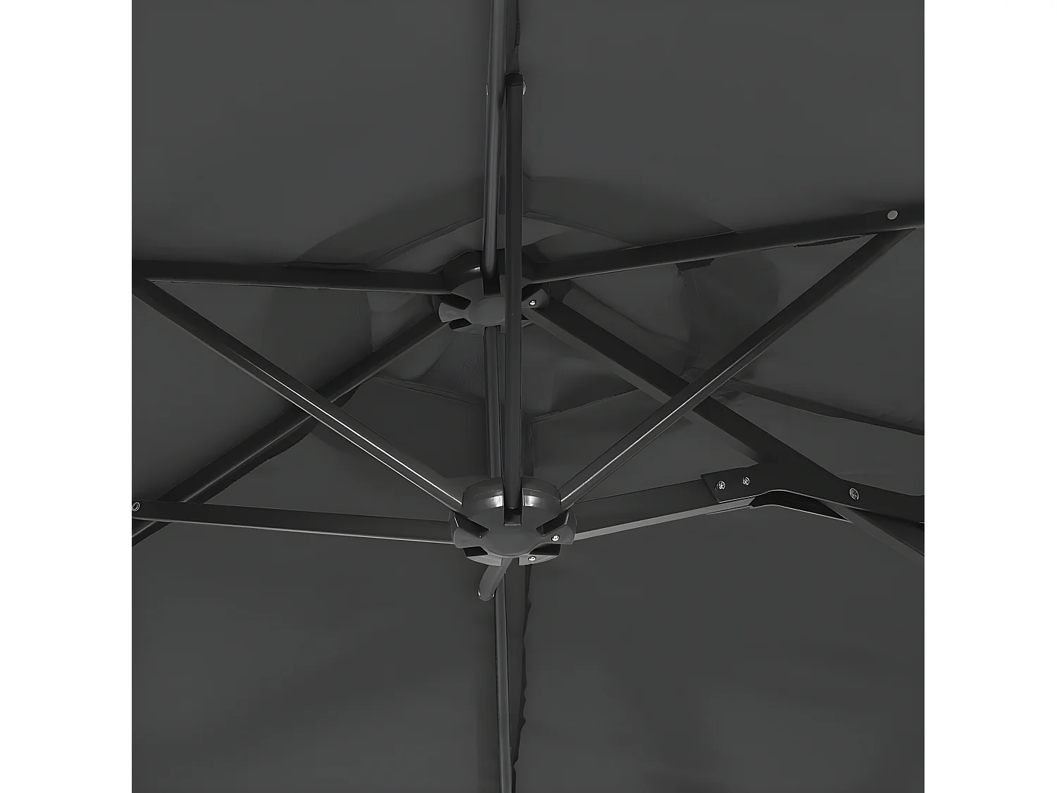 Parasol à double tête avec LED anthracite 316x240