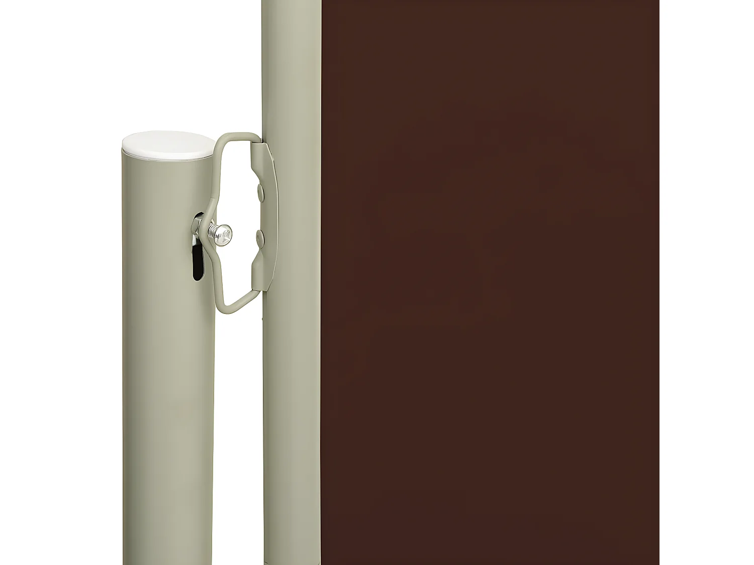 Auvent latéral rétractable de patio 220x600 Marron
