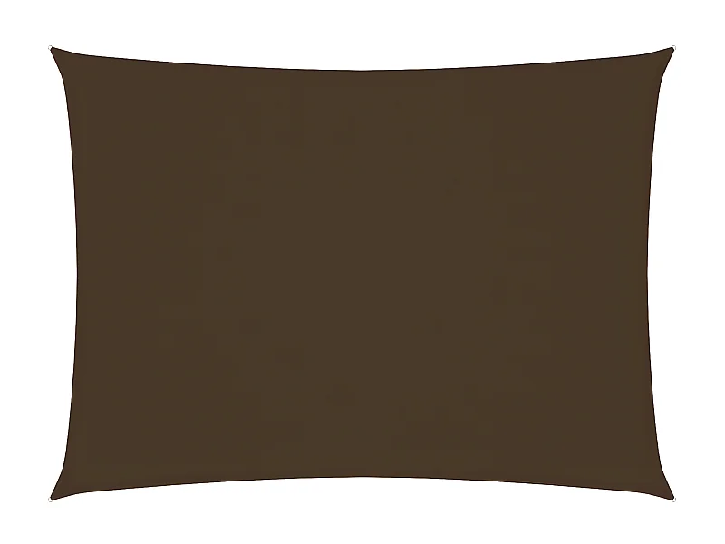 Voile de parasol Tissu Oxford rectangulaire 6x7 m Marron