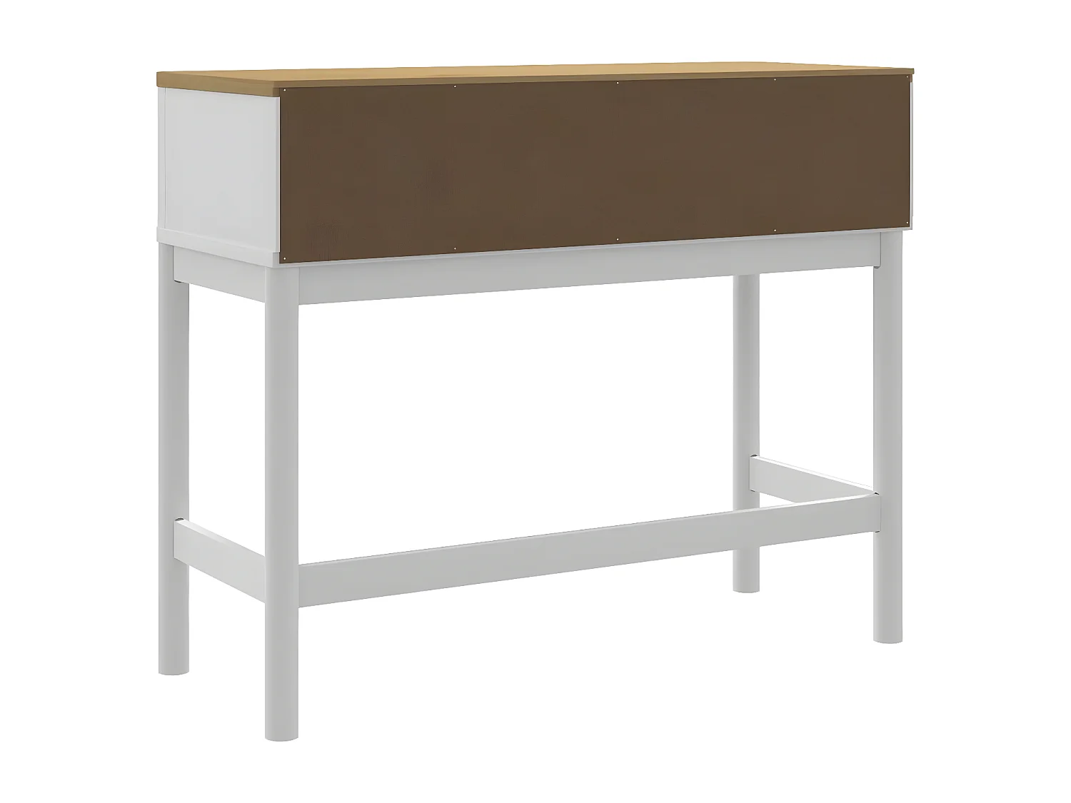 Table console FLORO blanc 89,5x36,5x73 bois de pin massif