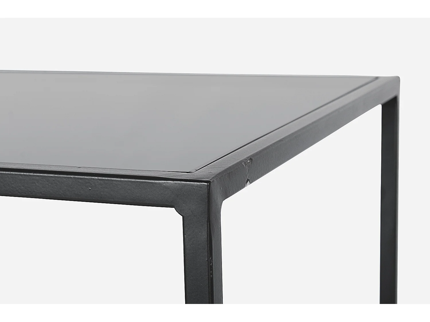 Console moderne acier noir et laiton doré Mirabel 117cm