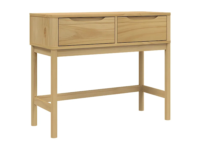 Table console FLORO marron cire 89,5x36,5x73 pin massif